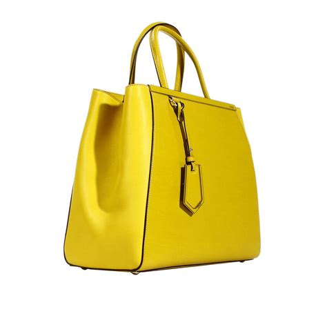 fendi 2 jours mini yellow|fendi tote bag review.